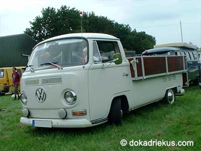 VW T2a pick-up met brede Westfalia laadbak