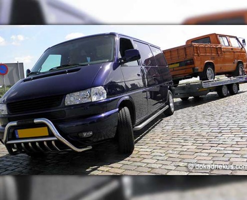 VW T4 voor T3 op autotransporter