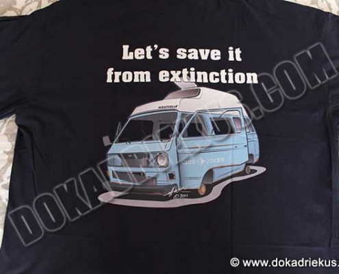 T-shirt met een VW T3 Westfalia camper