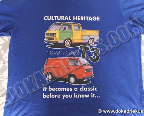 T-shirt met VW T3 bussen