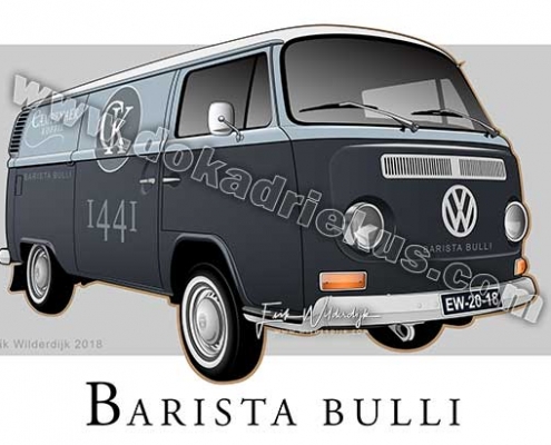 De klassieke VW T2 Barista Bulli van Campenaer Koffie uit Kampen